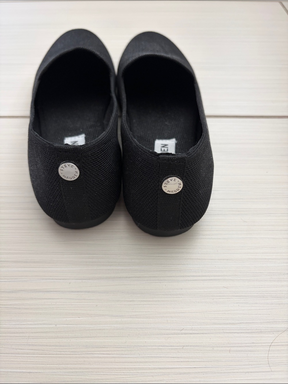 Steve Madden Black Knit Slip-On Loafers - Picture 4 of 4